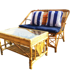 Half Stick Wicker Chair Set