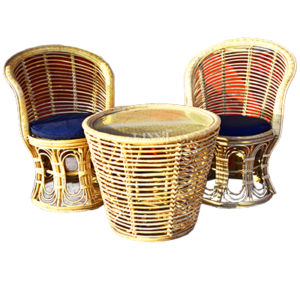 Rattan Stick Chair & Table