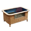 cane table, rattan table, bamboo table