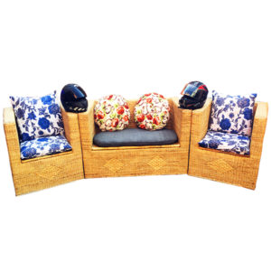 Cane/Rattan Box Sofa Set