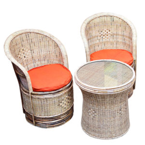 Cane/Rattan wicker Chair/table set
