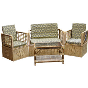 Cane/Rattan Box Sofa Set