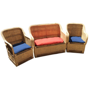 Cane/Rattan Wicker Box Sofa Set
