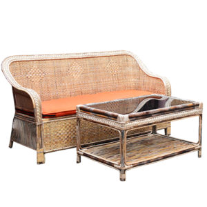 Rattan/Cane Couch Set
