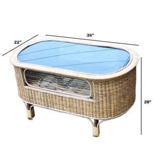 Rattan/Cane Wicker Table