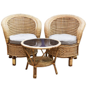 Rattan/Cane Chair Set