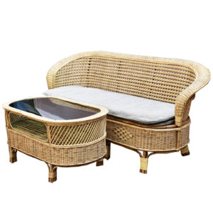 Rattan/Cane Couch Set
