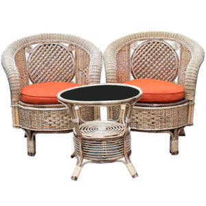 Cane/Rattan Chair Set