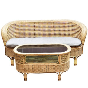 Rattan/Cane Couch Set