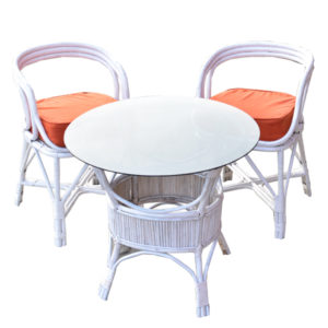 Rattan/Cane Chair Set