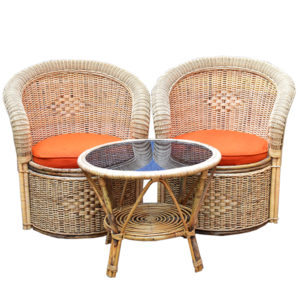 Cane/Rattan Chair Set