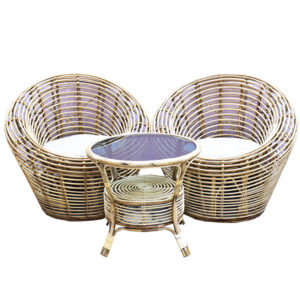 Rattan/Cane Chair Set
