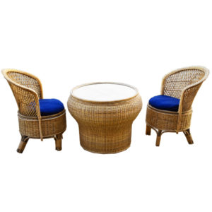 Rattan/Cane Chair Set