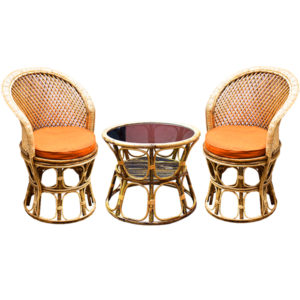 Rattan/Cane Chair Set