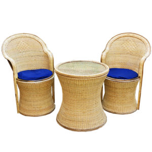 Rattan/Cane Wicker Chair Set