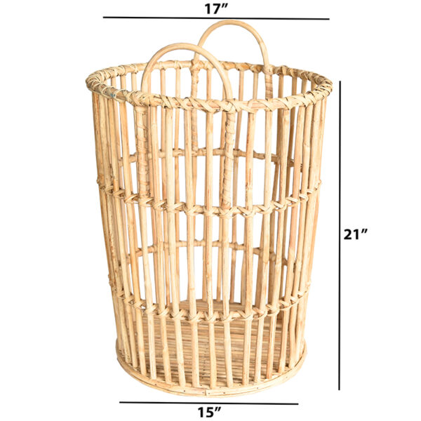 rattan laundry bin