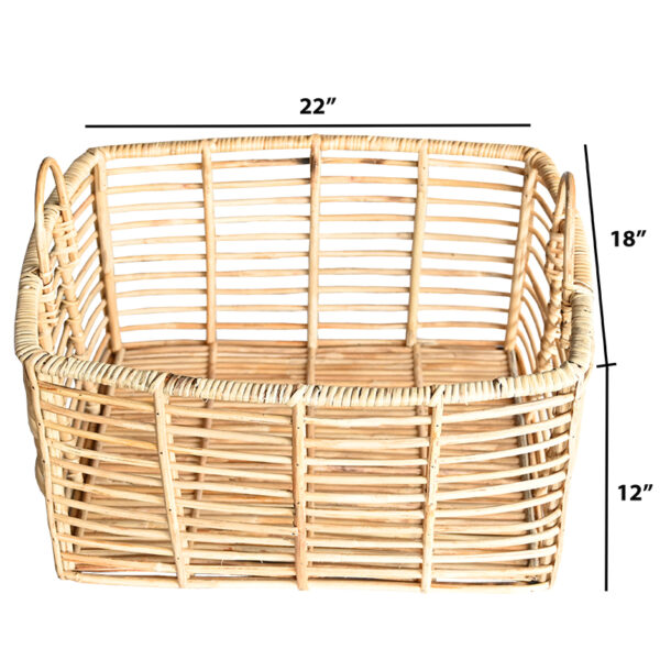 rattan laundry bin