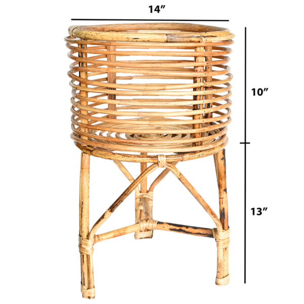 rattan plant stand