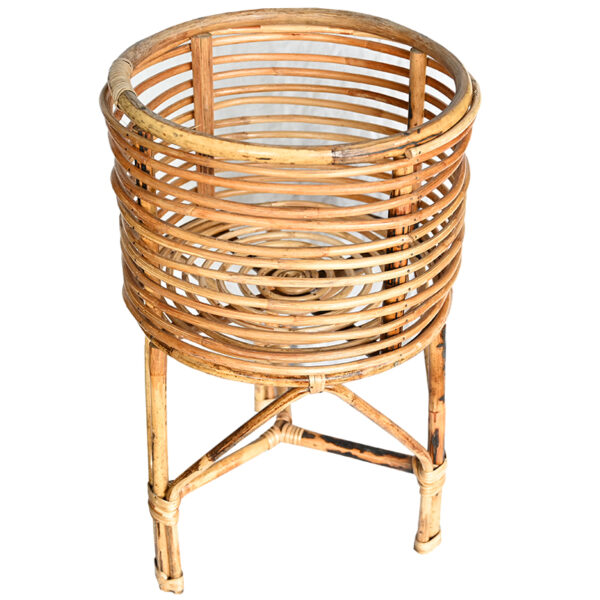 rattan plant stand