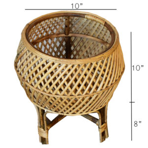 Rattan Plant Stand 10”